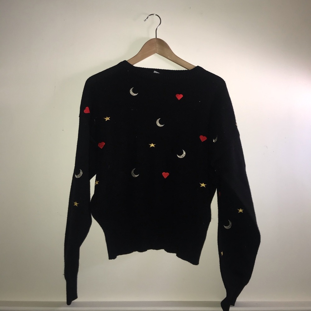 Patched sweater